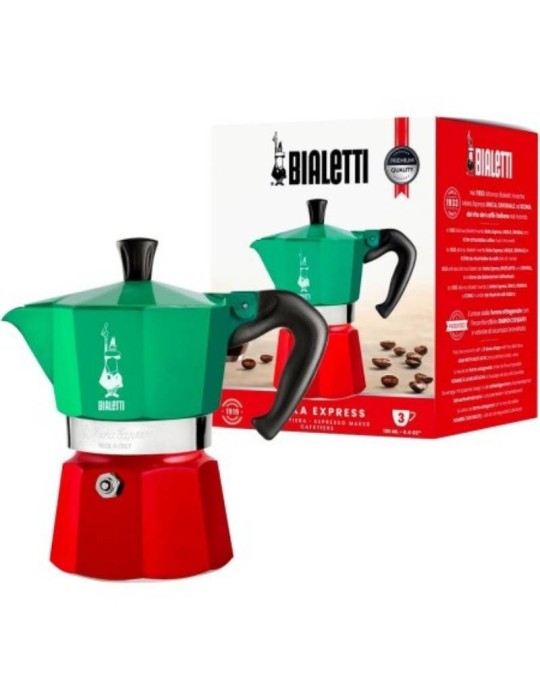 Bialetti Moka Express 6 Tazze Tricolore – Made...