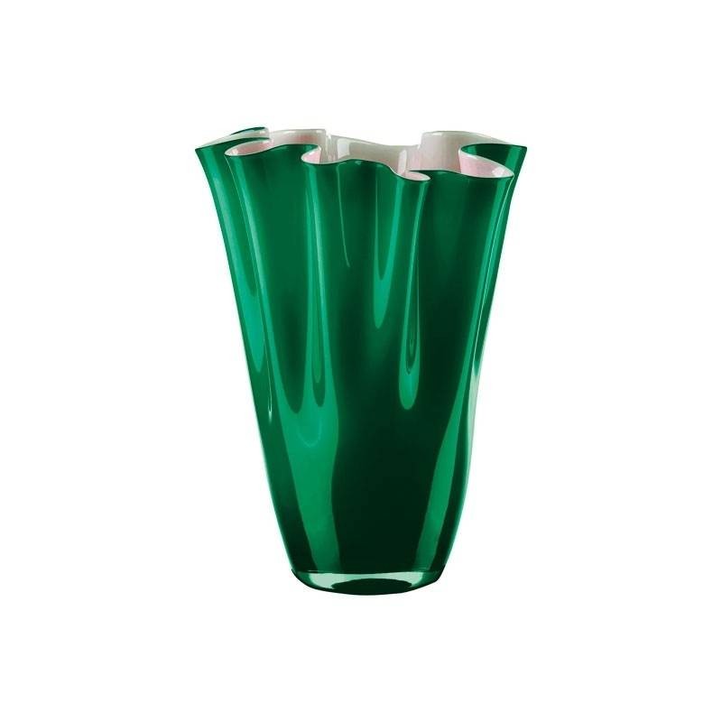 Wave Vaso Opale Verde Bosco di OnlyLux – Eleganza in Vetro Soffiato