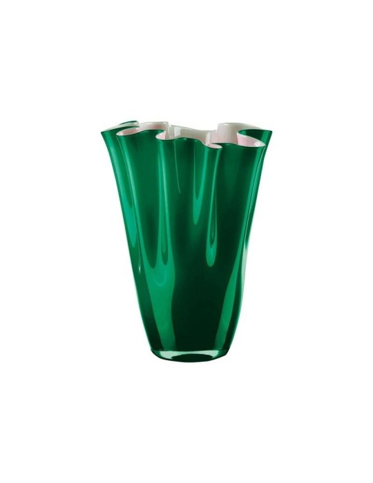 Wave Vaso Opale Verde Bosco di OnlyLux – Eleganza in Vetro Soffiato
