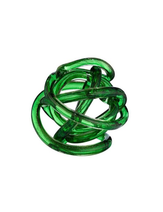Nodo Verde Glitter Onlylux in Vetro – Ø 14 cm