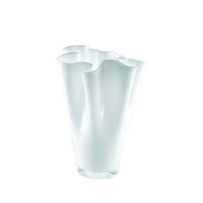 WAVE BIANCO – Vaso in Vetro Soffiato H30 | Onlylux