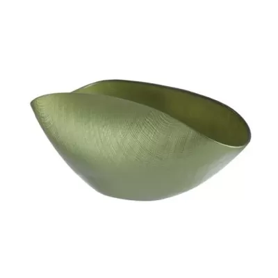 Coppa Burano Verde Giada 28x14 cm Onlylux in Vetro Soffiato