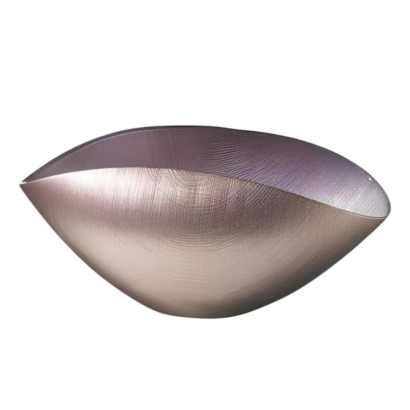 Coppa Burano Rosa Antico Glicine 28x18 cm Onlylux in Vetro Soffiato