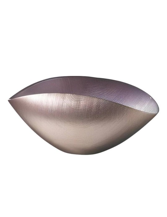 Coppa Burano Rosa Antico Glicine 28x18 cm Onlylux in Vetro Soffiato