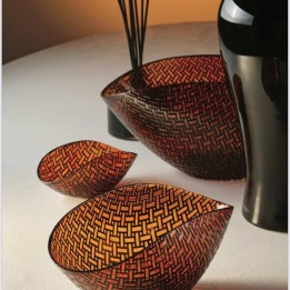 Onlylux Coppetta Pattern nero e arancio 20 × 12 cm