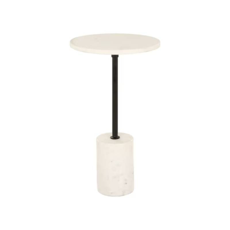 Tavolino Rotondo in Marmo Nebbioso 30 cm – Richmond