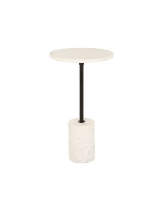 Tavolino Rotondo in Marmo Nebbioso 30 cm – Richmond