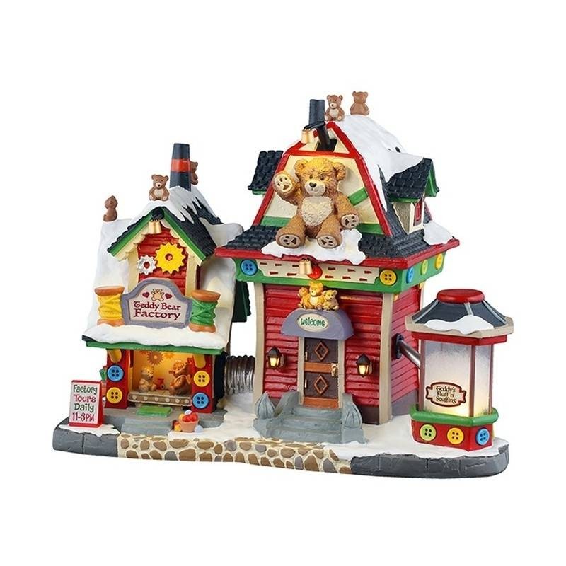 Teddy Bear Factory Lemax – Edificio Illuminato Caddington Village