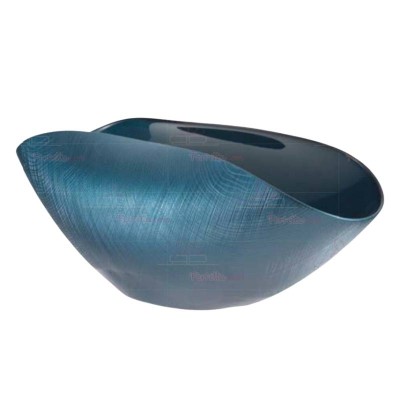 Coppetta Burano Ocean Blu 20x12 cm in Vetro Soffiato –...