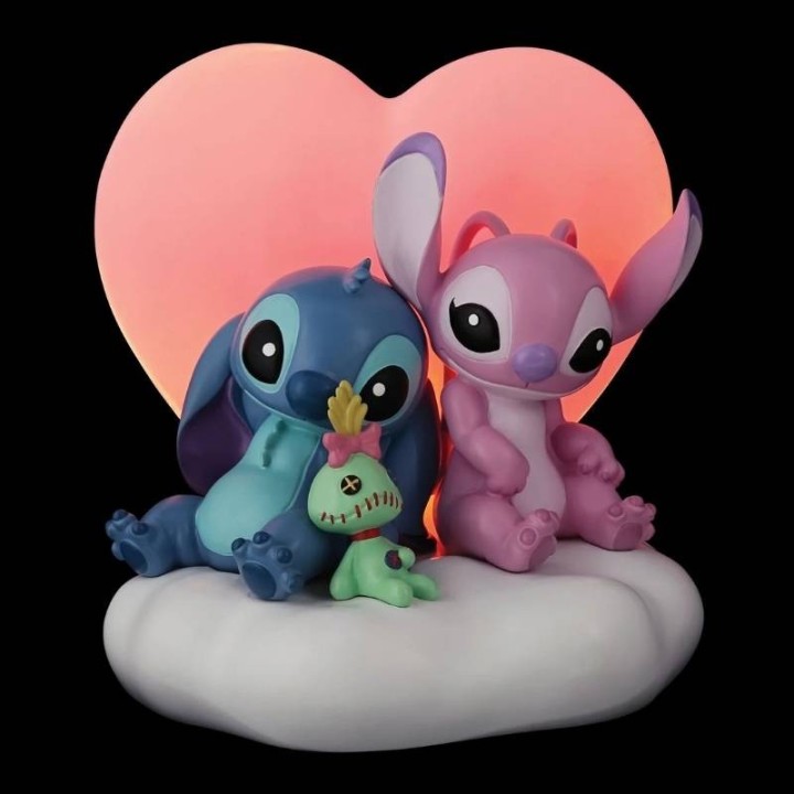 Enesco Stitch e Angel cuore luminoso