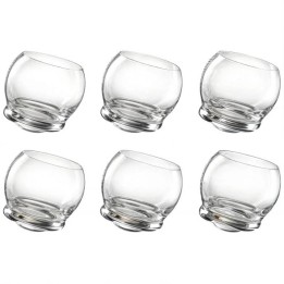 Onlylux 6 bicchieri da acqua basculanti Trottola trasparenti