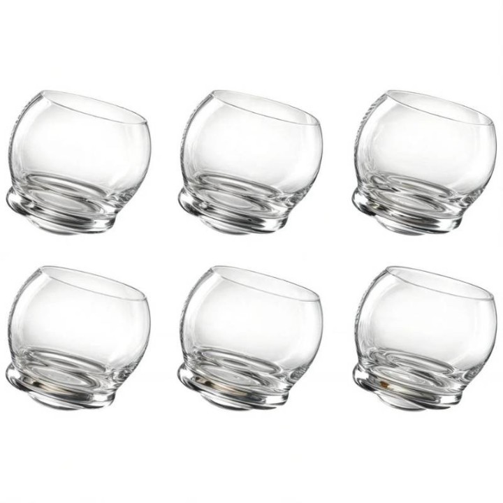 Onlylux 6 bicchieri da acqua basculanti Trottola trasparenti