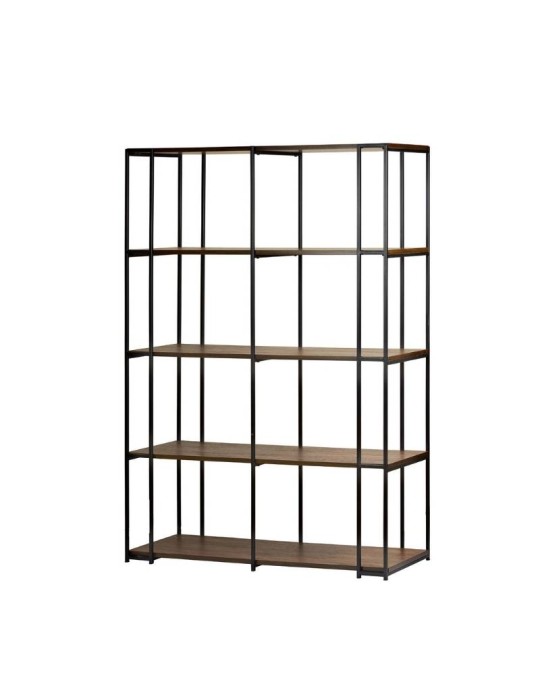 LIBRERIA INDUSTRIALE IN METALLO E LEGNO CON 5 RIPIANI – CONTEMPORANEO | L’OCA NERA