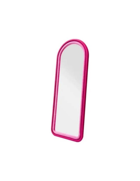 CLOE VELLUTO – SPECCHIO A PARETE CON CORNICE IN VELLUTO FUCSIA | MAURO FERRETTI