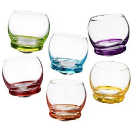 Onlylux 6 bicchierini da liquore Trottola colorati