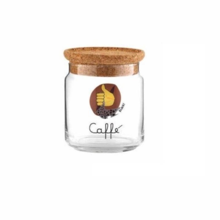 Onlylux Barattolo caffè Klack in vetro e sughero da 750 ml