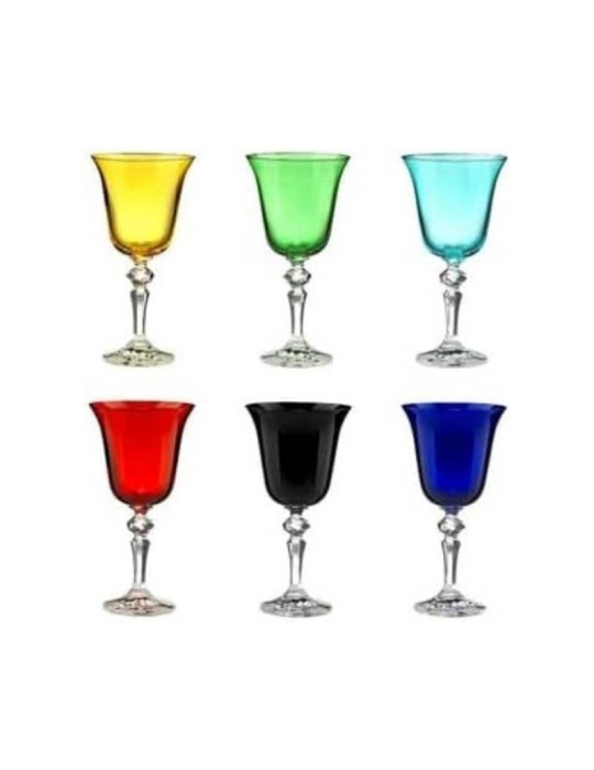 SET 6 CALICI COLORI ASSORTITI ACQUA ARLECCHINO...