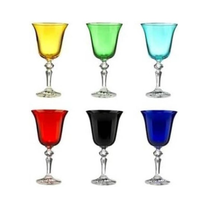 Onlylux Set di 6 calici da acqua Arlecchino Zaccaria