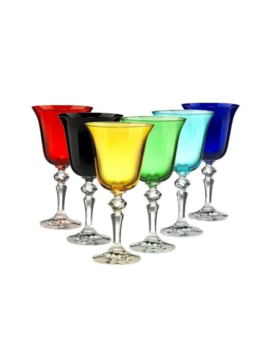 SET 6 CALICI COLORI ASSORTITI ACQUA ARLECCHINO ZACCARIA – Onlylux