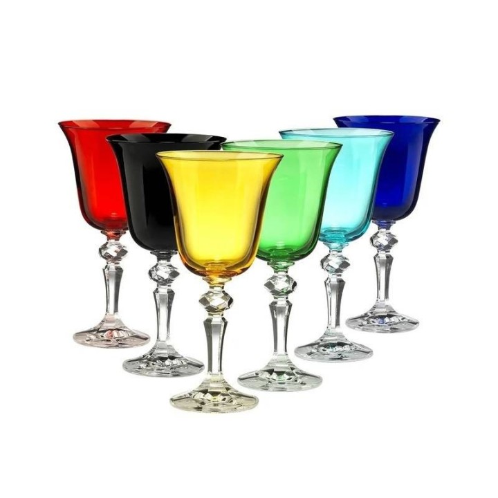 Onlylux Set di 6 calici da acqua Arlecchino Zaccaria