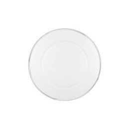 Onlylux Sottopiatto Basic in vetro con filo platino Ø 32 cm