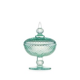 Emò Italia Alzata Convivium verde in vetro pressato