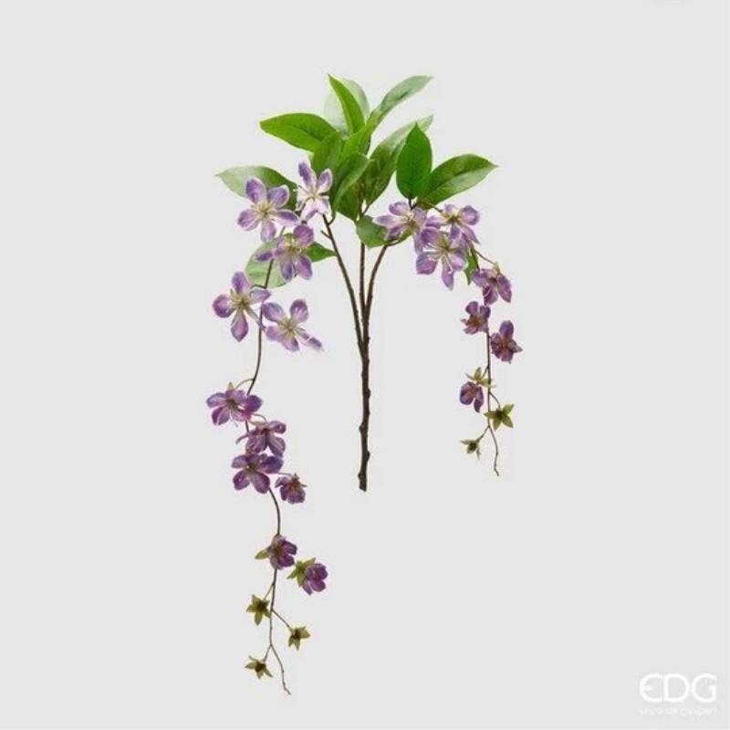 Clematis Viticella Viola Ramo H105 EDG – Fiore Artificiale Decorativo