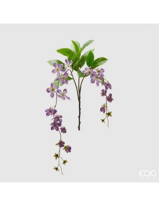 Clematis Viticella Viola Ramo H105 EDG – Fiore Artificiale Decorativo