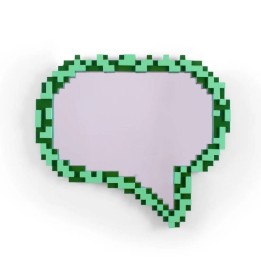 Seletti Pixel Mirror Message 72 × 66 cm