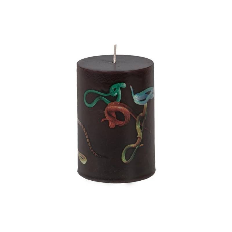 TOILETPAPER Candela Grande "Serpenti Neri" di Seletti | Cera Vegetale, 40 Ore di Luce