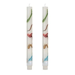 Seletti Set 2 candele a stelo Toiletpaper Snakes White