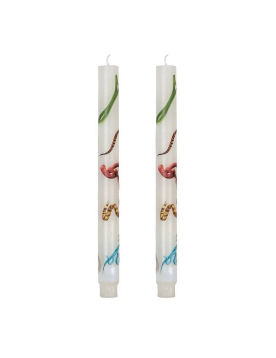 TOILETPAPER Set di 2 Candele a Stelo Snakes White – Seletti