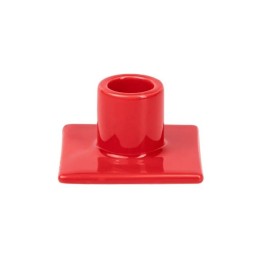 Seletti Portacandele conico in porcellana rossa