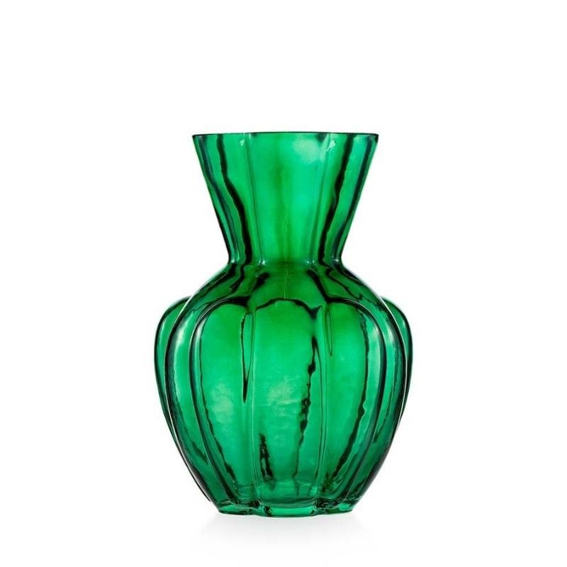 Vaso Tulipano Verde in Vetro EMO’ Italia – Collezione Aurora