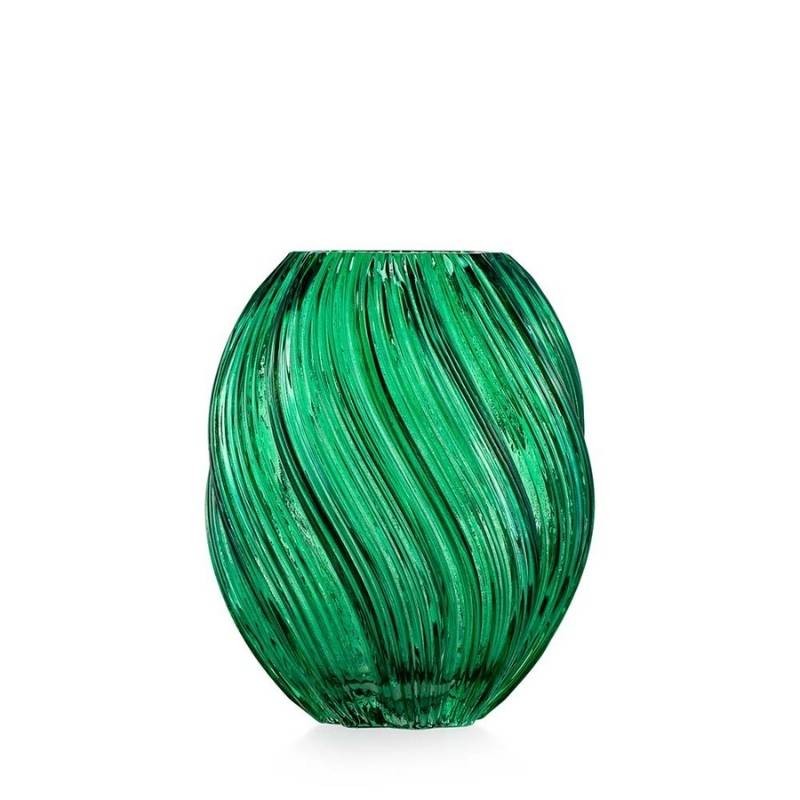 Vaso Spirale Verde in Vetro EMO’ Italia – Collezione Aurora