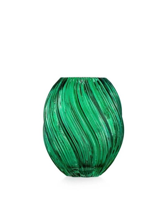 Vaso Spirale Verde in Vetro EMO’ Italia – Collezione Aurora
