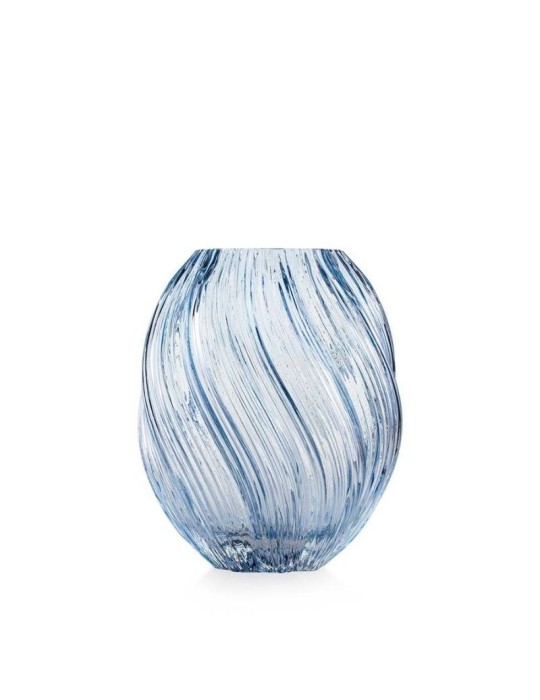 Vaso Spirale Blu in Vetro EMO’ Italia – Collezione Aurora