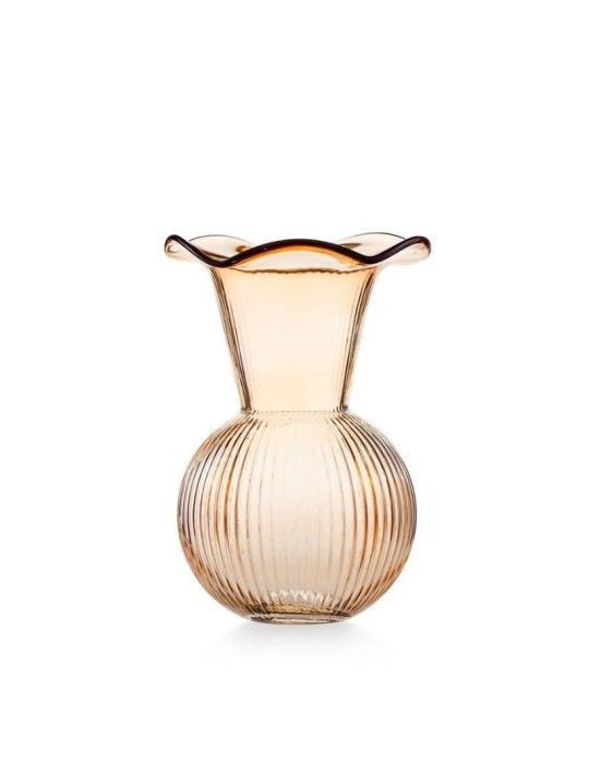 Vaso Bocca Larga Ambra in Vetro EMO’ Italia – Collezione Aurora