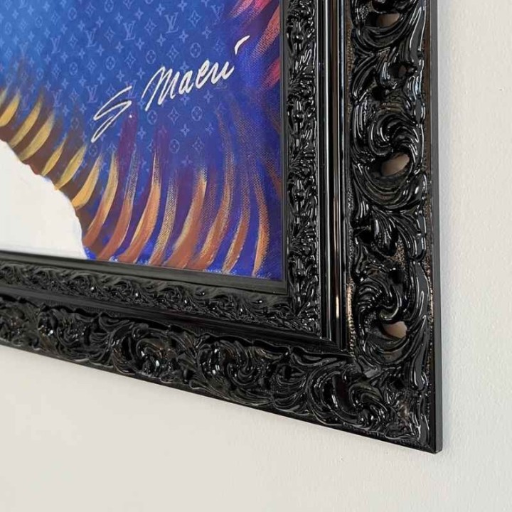 Macrì Quadro Maradona con cornice nera 64 × 88,5 cm