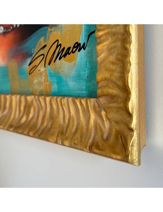 Dipinto Tony Montana con Cornice Oro – Macrì