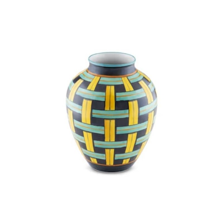 Ginori 1735 Vaso ad Orcino Stuoia 1923 di Gio Ponti
