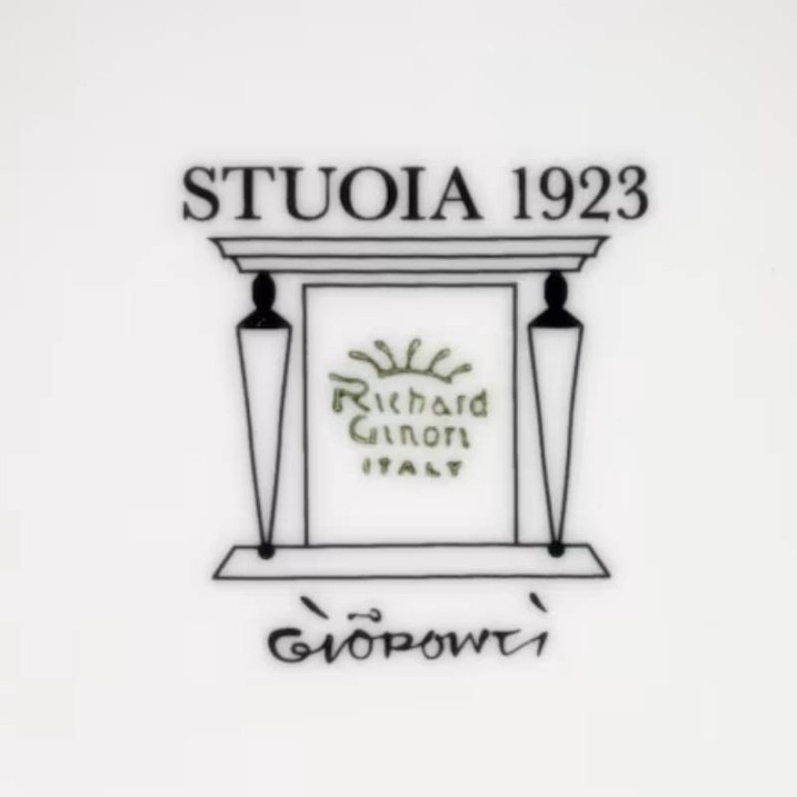 Ginori 1735 Vaso ad Orcino Stuoia 1923 di Gio Ponti