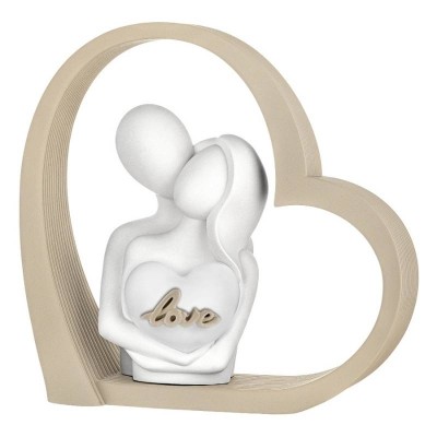 Scultura Coppia Cuore Love Nocciola 14x14 – Bongelli...