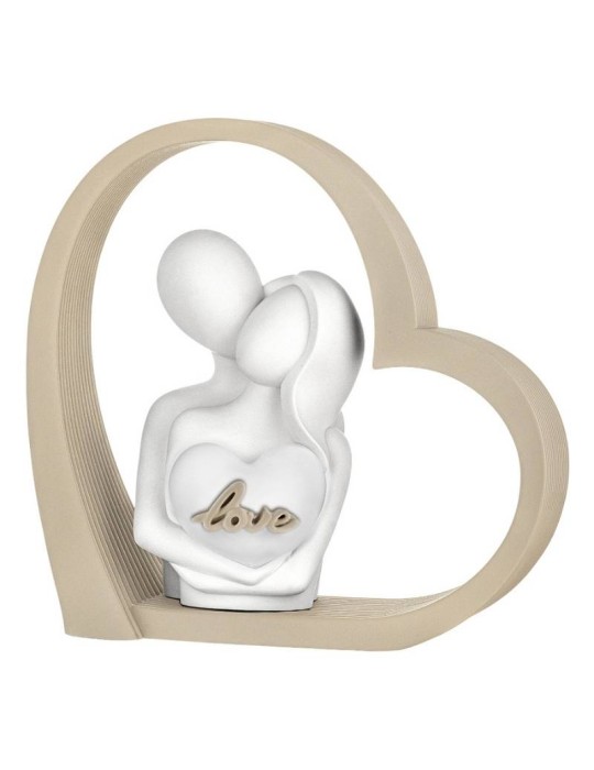 Scultura Coppia Cuore Love Nocciola 14x14 – Bongelli Preziosi