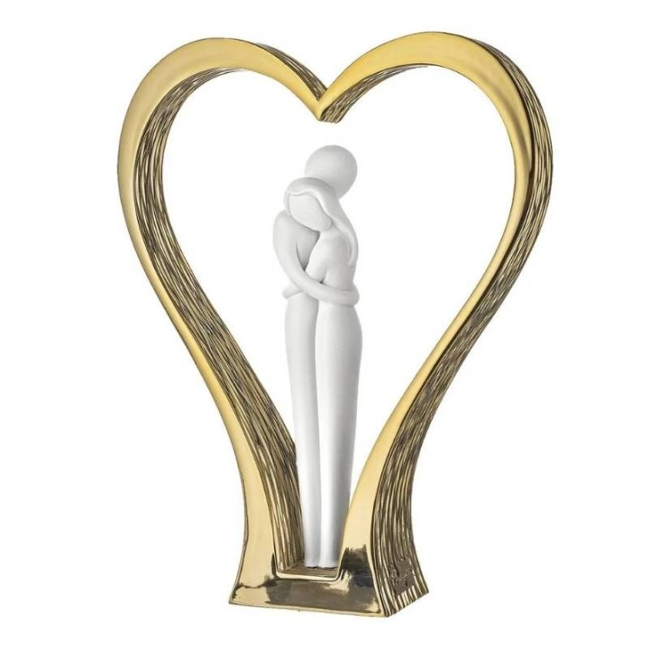 Bongelli Preziosi Coppia Cuore Alta bianco e oro alta 18 cm
