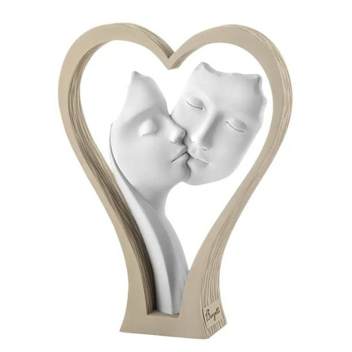 Bongelli Preziosi Coppia Cuore Alta Visi nocciola alta 18 cm