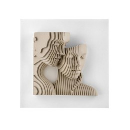 Quadretto Coppia Stilizzata Nocciola 15x15 cm – Bongelli Preziosi