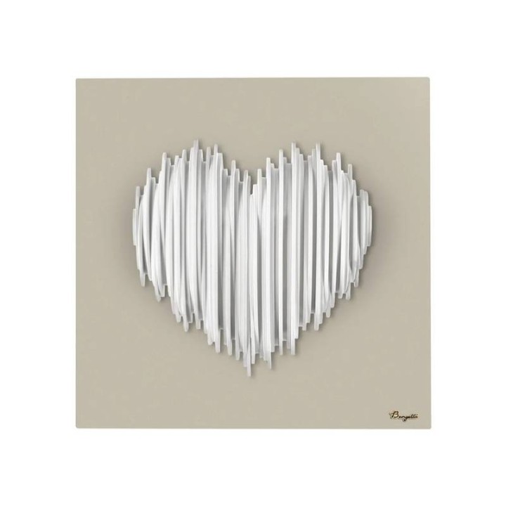Bongelli Preziosi Quadretto Cuore stilizzato base nocciola
