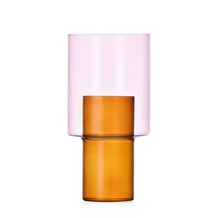Ichendorf Milano Vaso grande B ambra e rosa