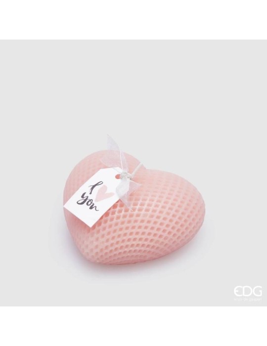 Candela Cuore Rosa L 15 cm – Enzo De Gasperi